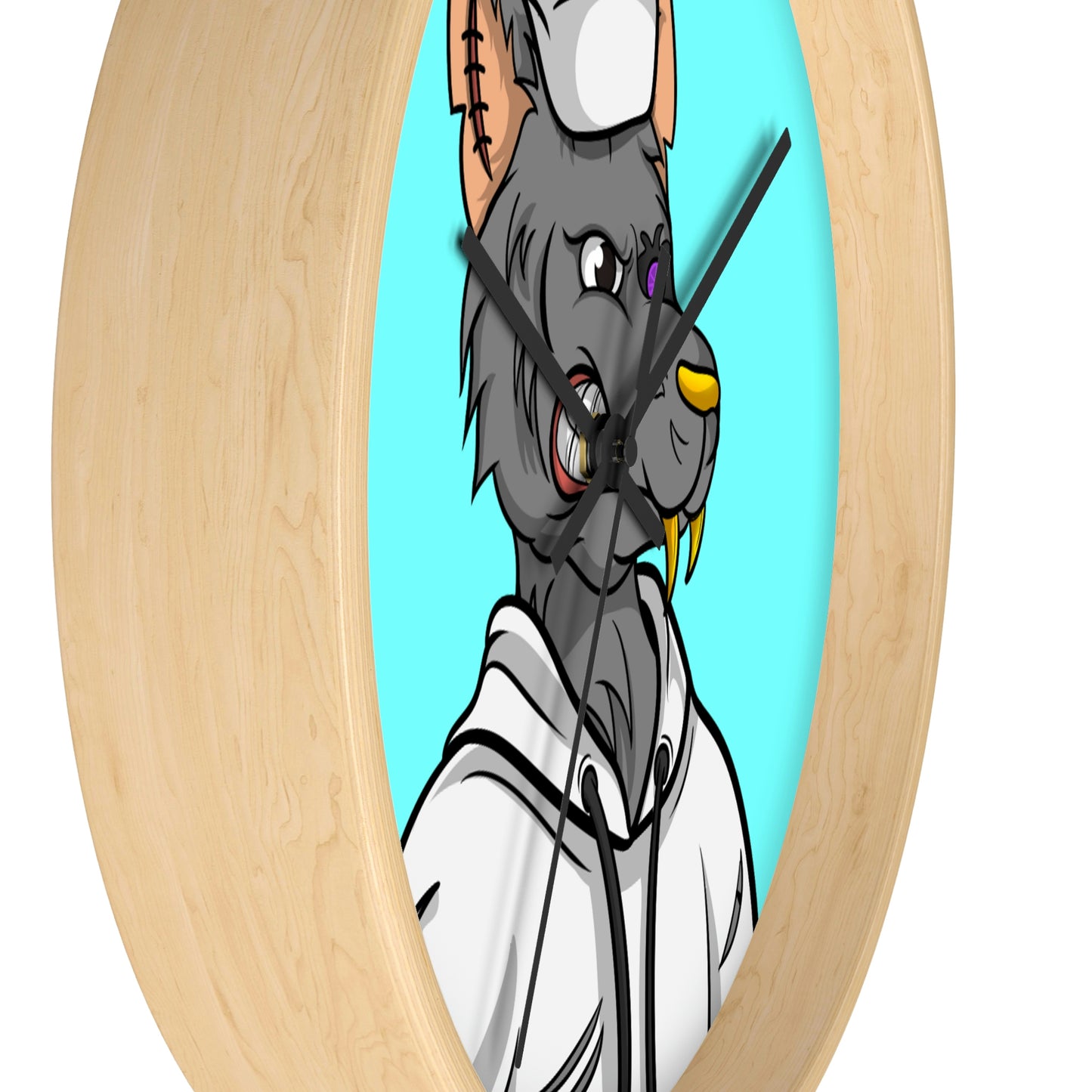 Chief Chef Cook Wolf Werewolve Cyborg Wall clock