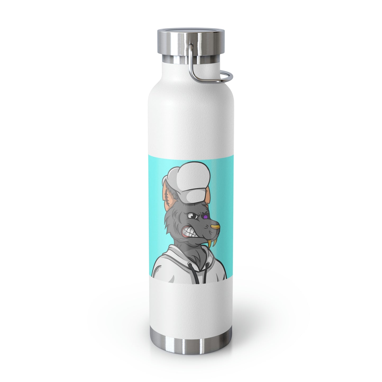 Chief Chef Cook Wolf Werewolve Cyborg Copper Vacuum Insulated Bottle, 22oz