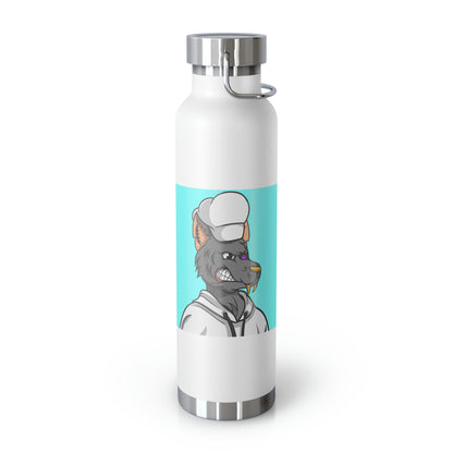 Chief Chef Cook Wolf Werewolve Cyborg Copper Vacuum Insulated Bottle, 22oz