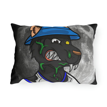 Werewolf Full Moon Cyborg Wolve Outdoor Pillows