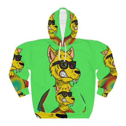 Stylish Suburban Gang Wolf Werewolve AOP Unisex Pullover Hoodie