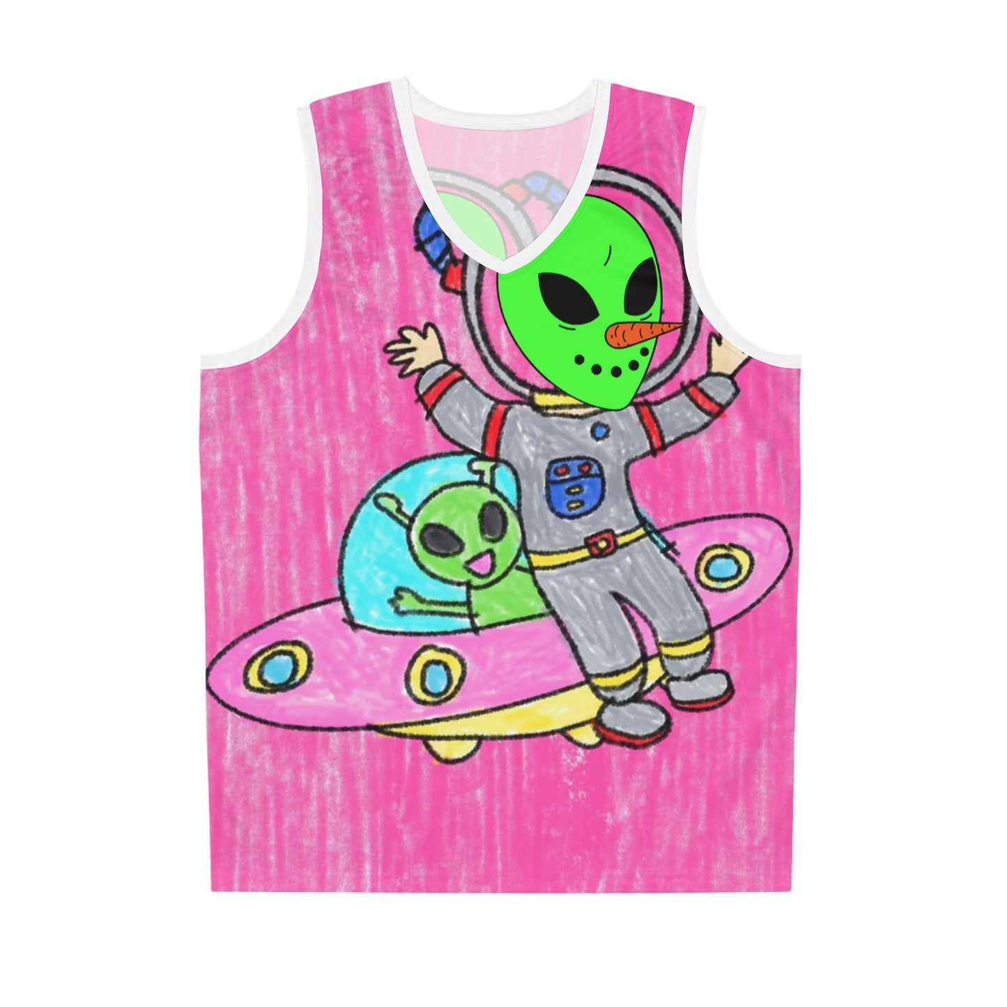 Veggie Visi Alien Vegetable Visitor UFO Basketball Jersey