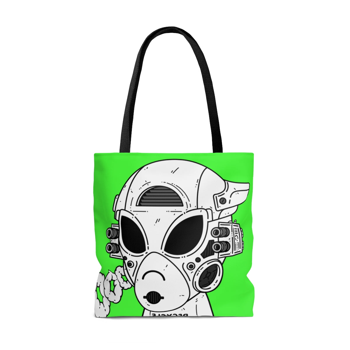 Gun Armored Blue Future Alien Cyborg Machine Visitor AOP Tote Bag