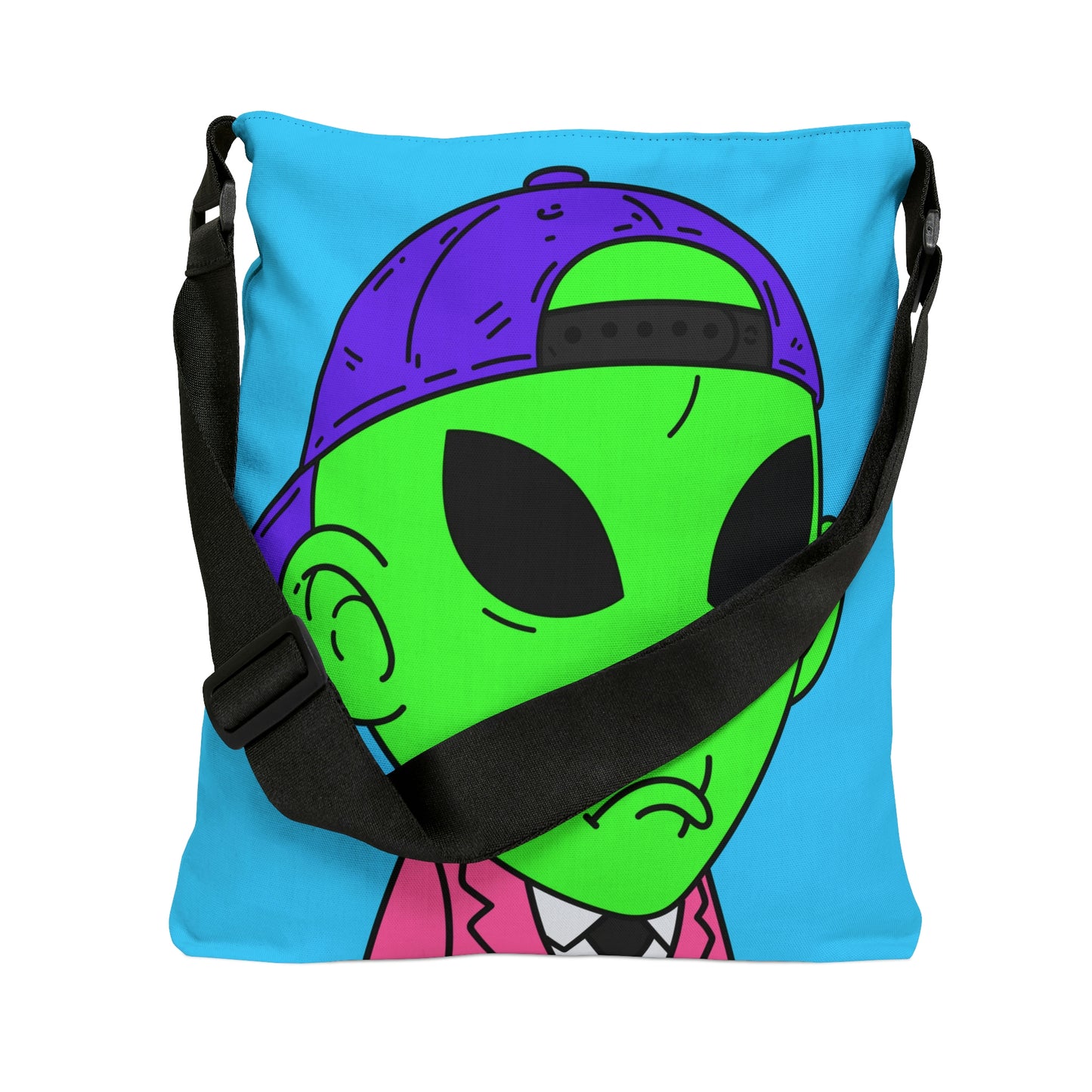 Moody Alien Visitor Adjustable Tote Bag (AOP)