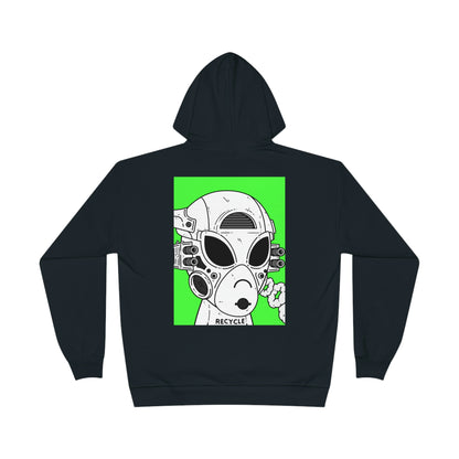 Reciclador Reciclador Alien Visitante Unisex EcoSmart® Sudadera con capucha 