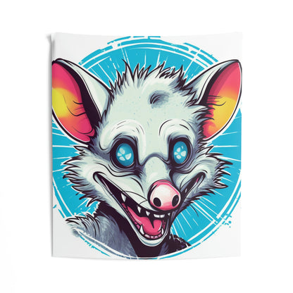 Delightful Opossum Summer Animation Indoor Wall Tapestries