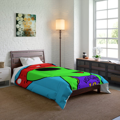 Red Mushroom Head Green Alien Purple Visi sport Jersey Visitor Bed Comforter