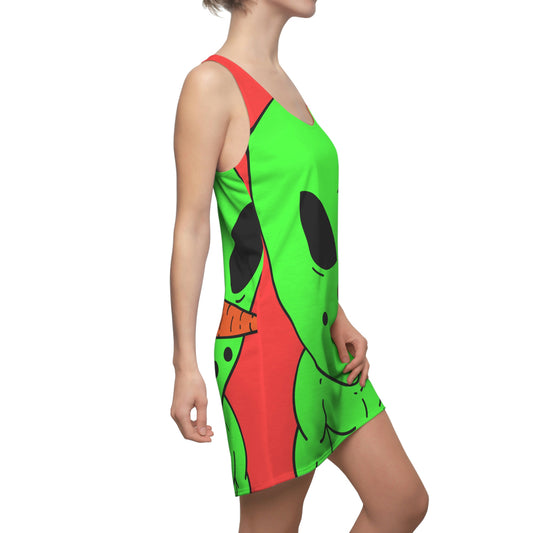 Veggie Visi The Vegetable Visitor Women's Cut & Sew Racerback Dress