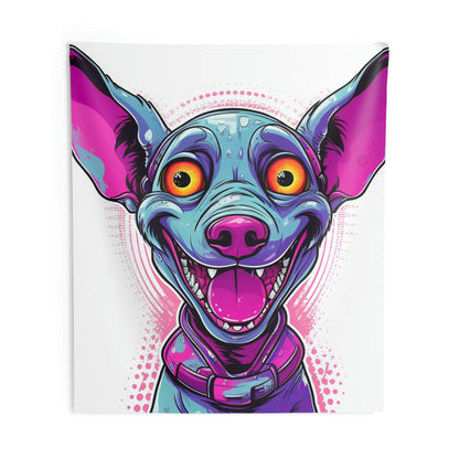 Dog Alien Retro Cartoon Style Indoor Wall Tapestries