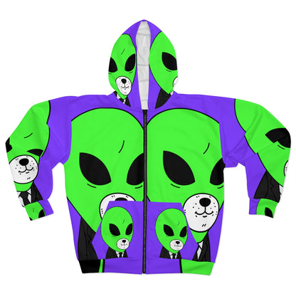 Top Secret Undercover Alien AOP Unisex Zip Hoodie