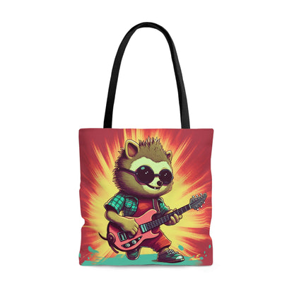 Hedgehog Animal Guitarist Anime Graphic Tote Bag (AOP)