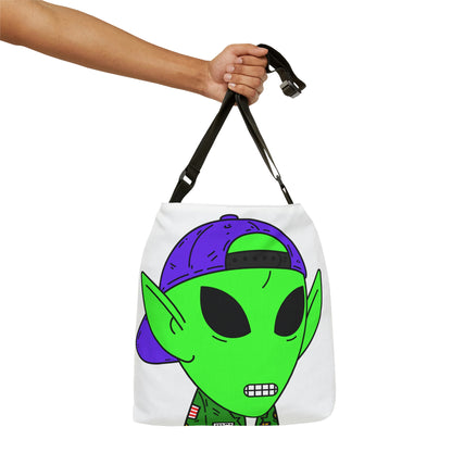 Green Military Army Jacket pointy ear Visitor Alien Adjustable Tote Bag (AOP)