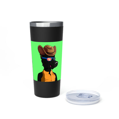 Cowgirl Wolf Cyborg Wolve Vaso aislado al vacío de cobre, 22 oz