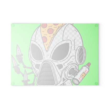 Knife Peppe Pizza Viz Wiz Armored White Future Alien Cyborg Machine Visitor Glass Cutting Board - Visitor751