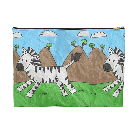 Zebra Graphic Hipster Zebra Animal Accessory Pouch