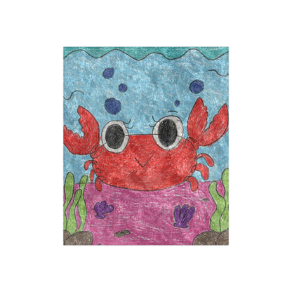 Lobster Crab Graphic Sea Lovers Crushed Velvet Blanket