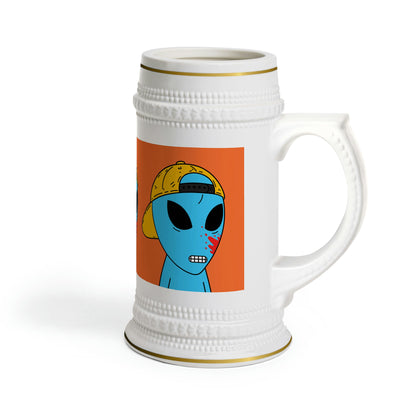 Blue Blood Visitor Alien Beer Stein Mug