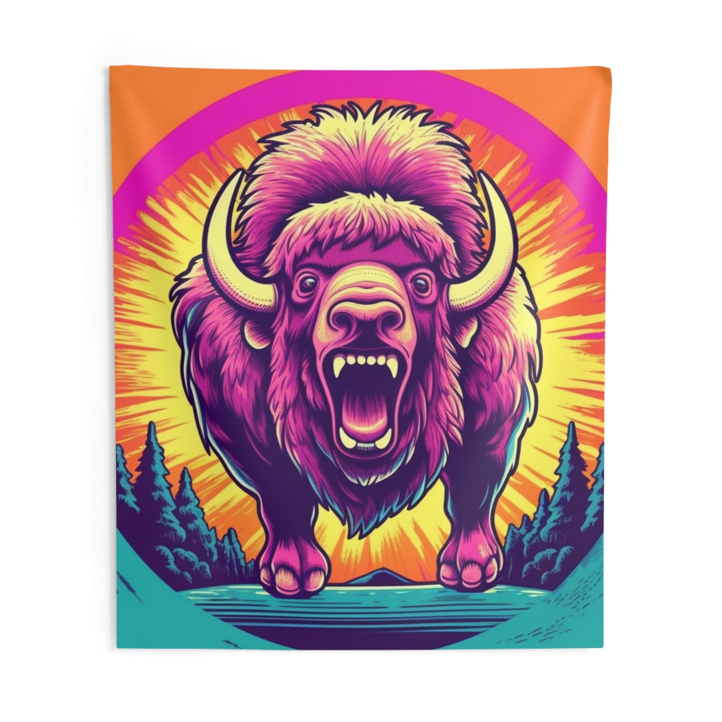 Buffalo American Bison Graphic USA Style Indoor Wall Tapestries