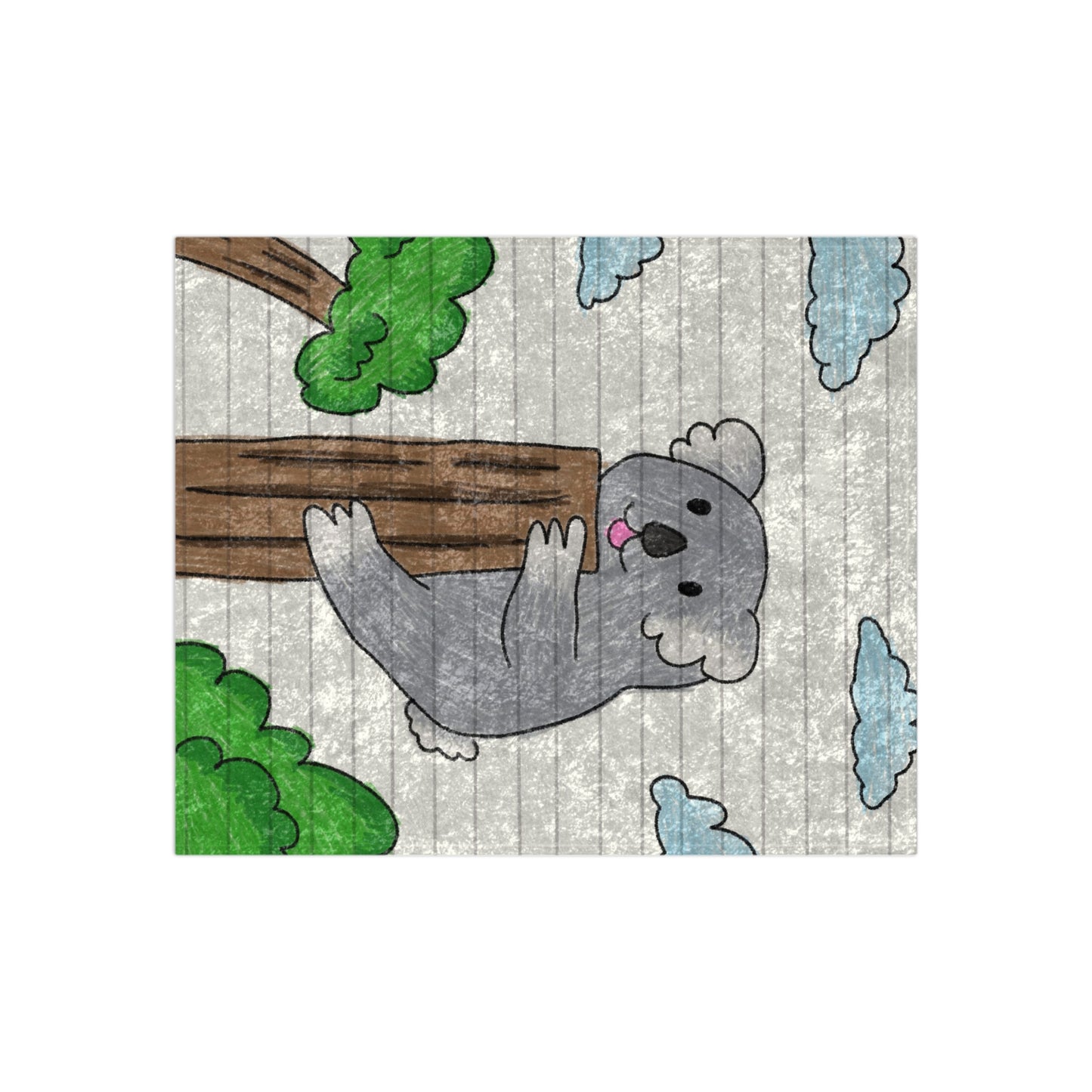 Koala Bear Animal Tree Climber Crushed Velvet Blanket