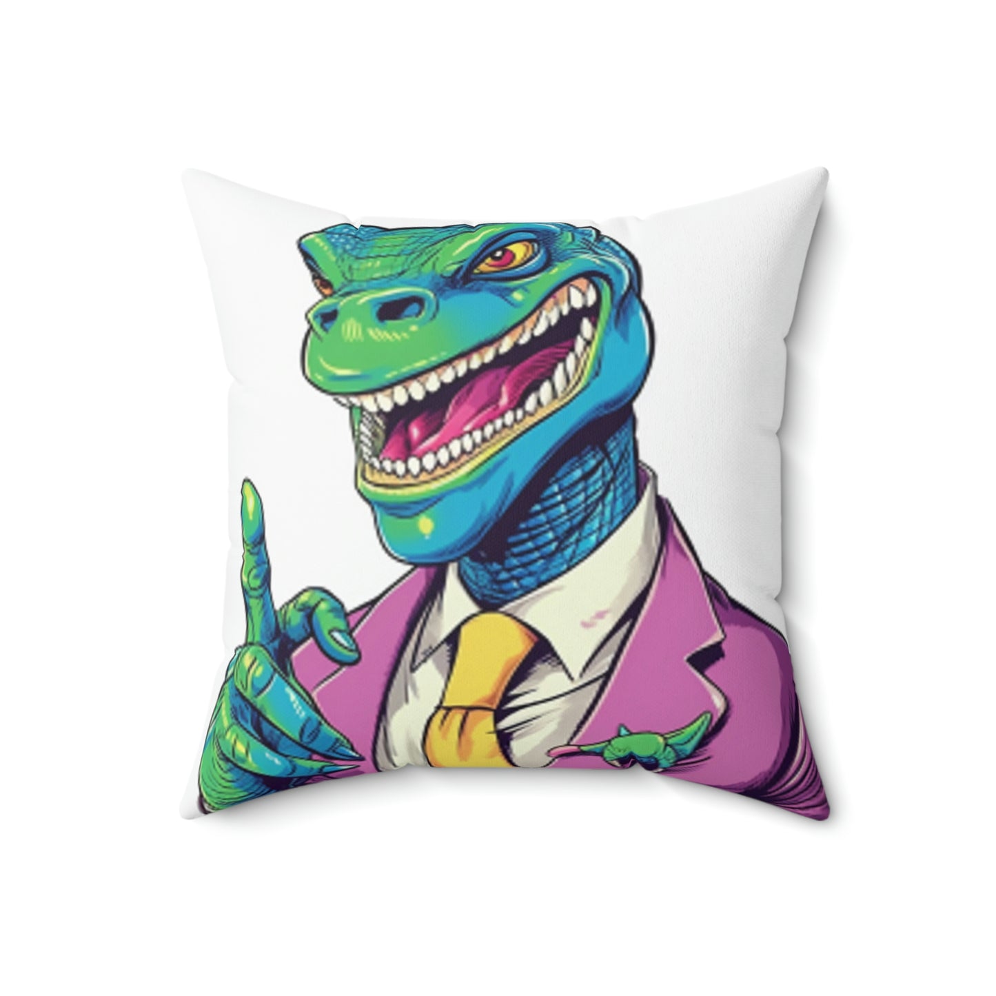 Business Dinosaur CEO Savy Spun Polyester Square Pillow