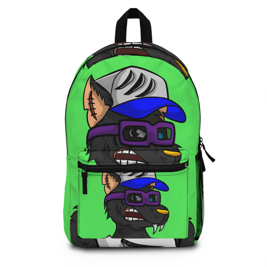 Trucker Truck Werewolf Wolf Gold Nose Digital Anime Backpack