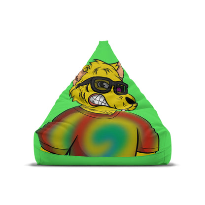 Wolve Cyborg Tie Dye Wolf Shirt Yellow Fur Bean Bag Chair Cover