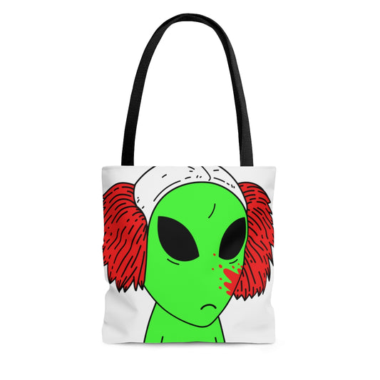 Alien Triste Payaso Visitante AOP Bolsa de tela 