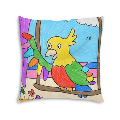 Animal Lover Parrot Perfect Gift for Parrot Owners Tufted Floor Pillow, Square