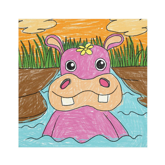 Hippo Hippopotamus Animal Creature Graphic Napkins