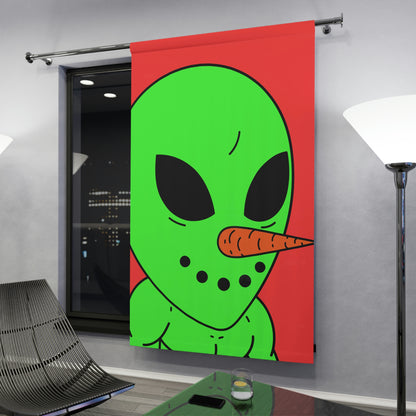 Veggie Visi Alien Vegetable Visitor Window Curtains (1 Piece)