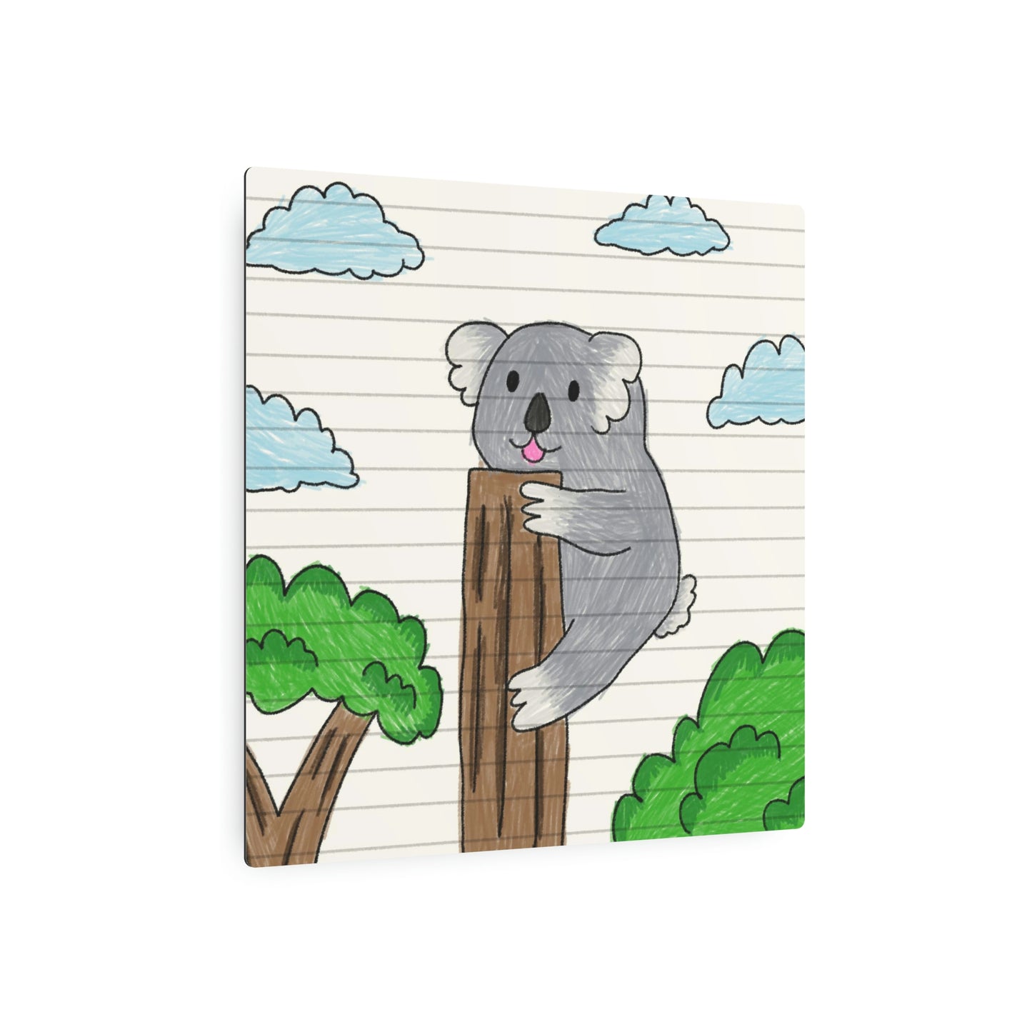 Koala Bear Animal Tree Climber Metal Art Sign