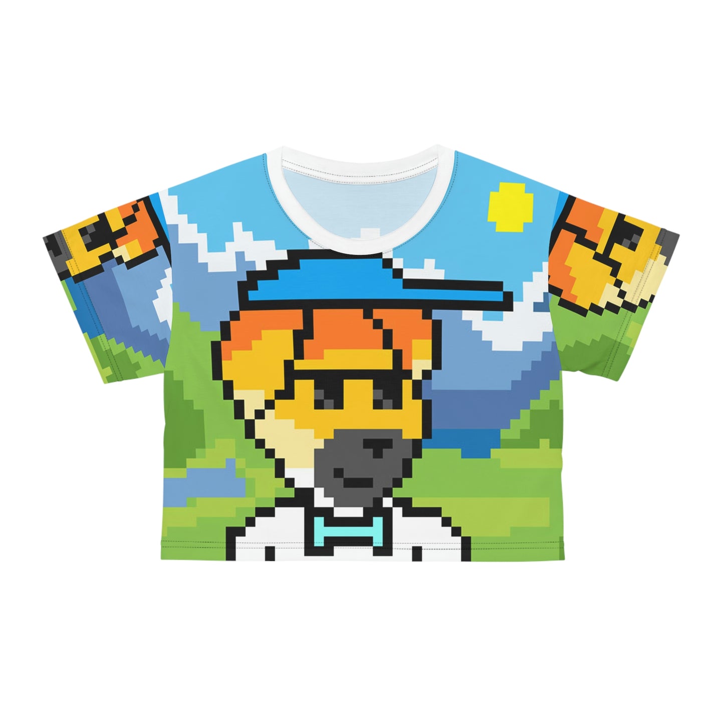 Dog Animal Pet Pixel Crop Tee (AOP)