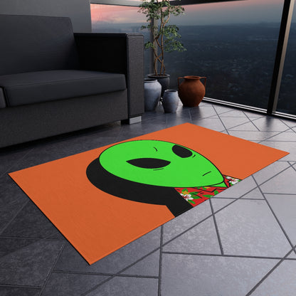 Hawaiian Shirt Green Alien Visitor Shadow Outdoor Rug