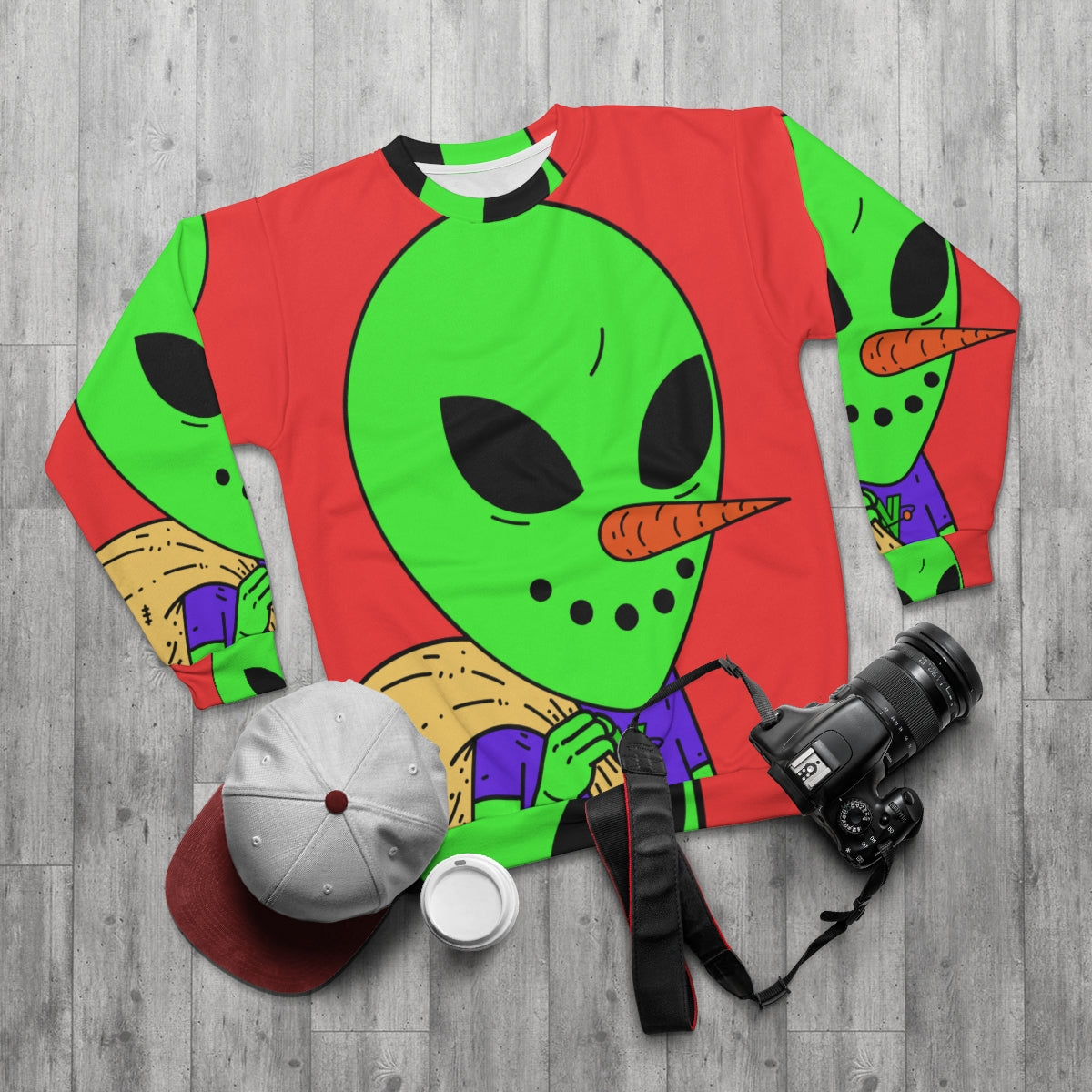 Money Bag Cash Dollar Fiat Alien AOP Unisex Sweatshirt