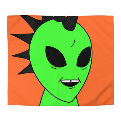 Black Hair Spiked Visitor Alien Microfiber Duvet Cover