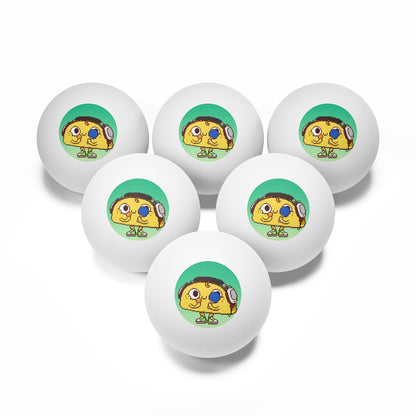 Table Tennis Taco Ping Pong Player Balls, 6 pcs