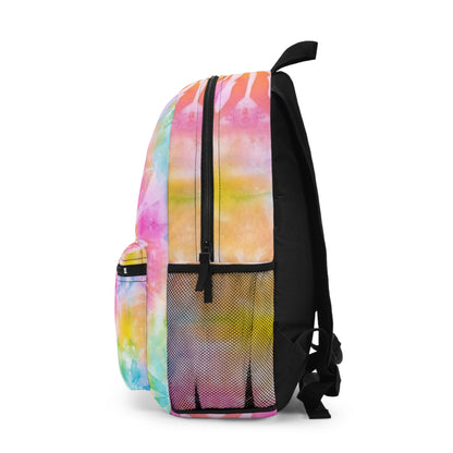 Boho Beach Vibe Pastel Hues Tie-Dye Pattern Design Backpack