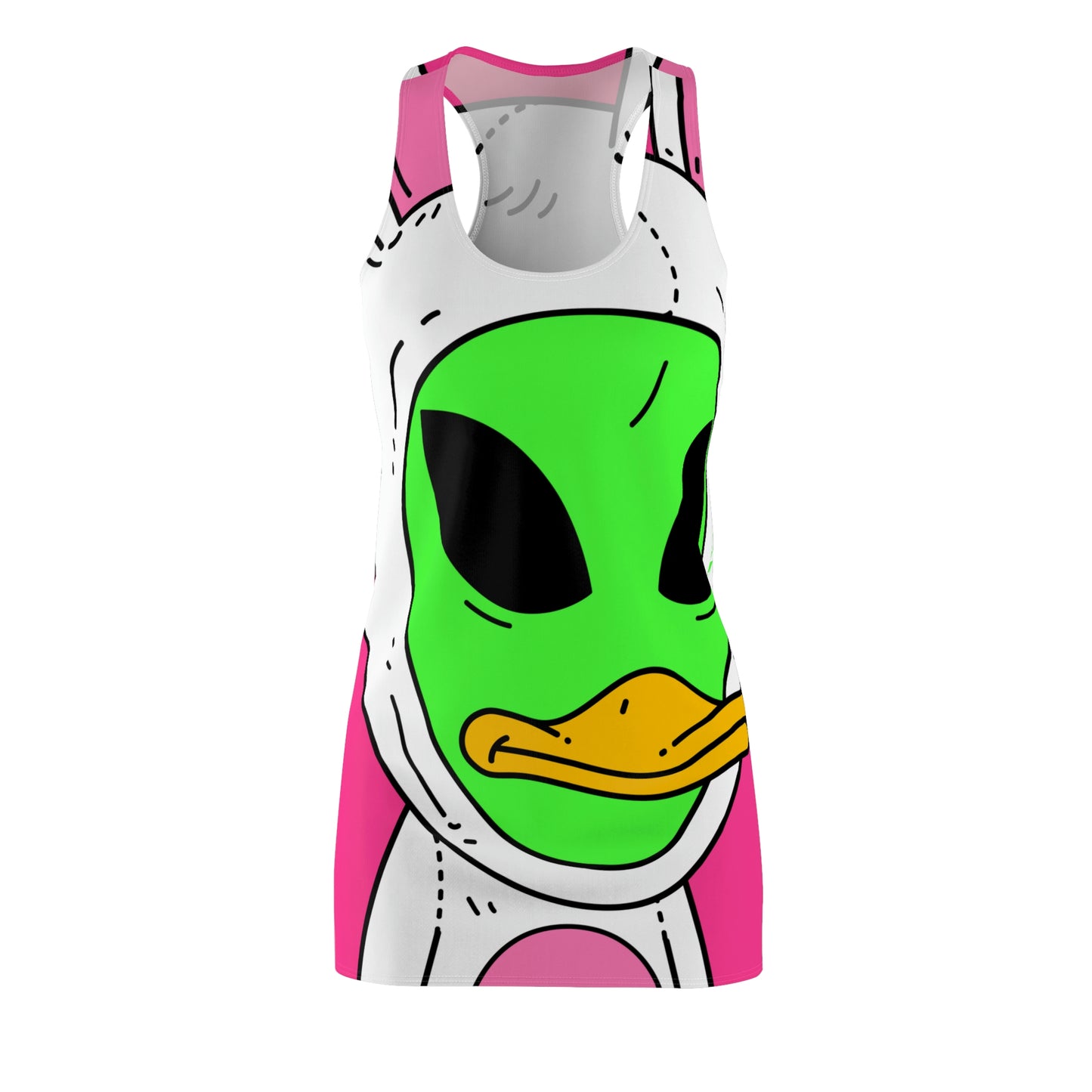 Duck Bunny Alien Women's Cut & Sew Racerback Dress