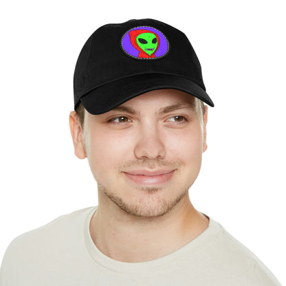 Alien Anonymous Visitor Dad Hat with Leather Patch (Round)