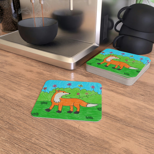 Fox Woodland Animal Foxy Coasters (50, 100 pcs)