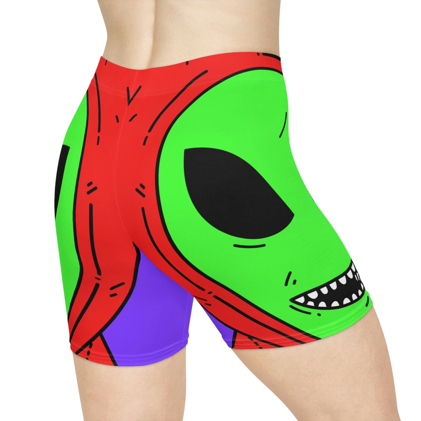 Alien visitor visi graphic Biker Shorts