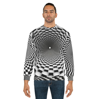 3D Optical Illusion Vortex Bottomless Hole design Unisex Sweatshirt (AOP)