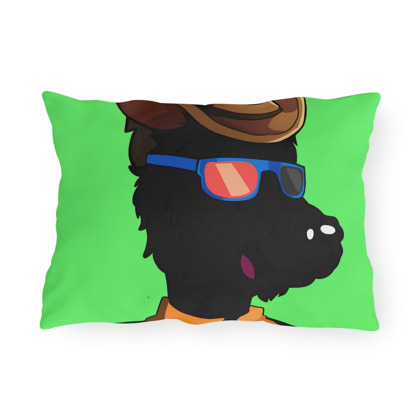 Cowgirl Wolf Cyborg Wolve Outdoor Pillows