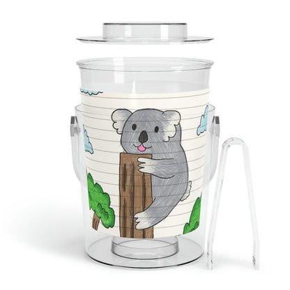 Koala Bear Animal Tree Climber Ice Bucket with Tongs