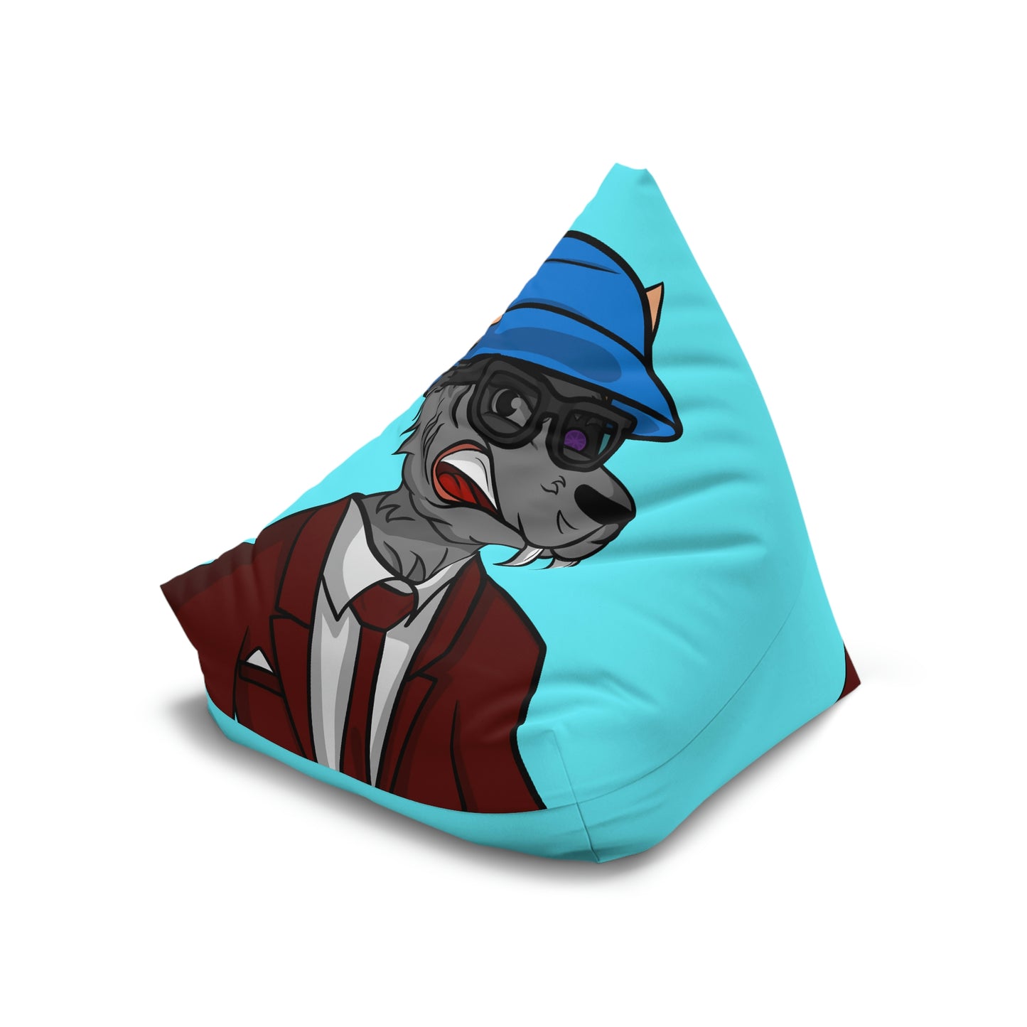 Maroon Business Suit Werewolf Bean Bag Chair Cover