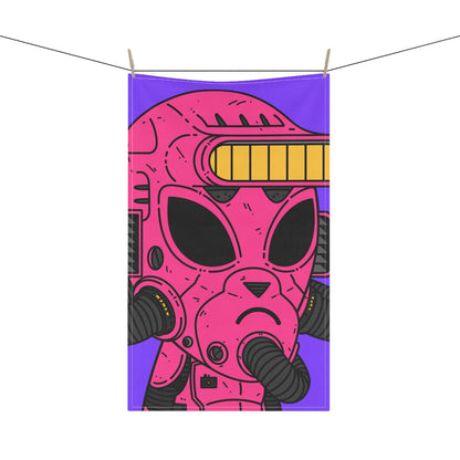 Armored Pink Future Alien Cyborg Machine Visitor Kitchen Towel