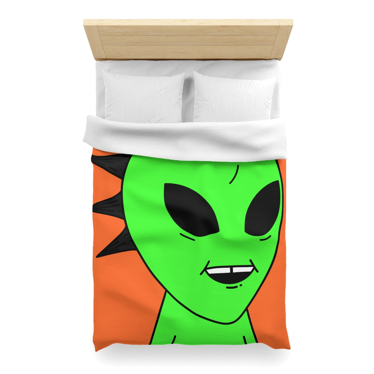 Black Hair Spiked Visitor Alien Microfiber Duvet Cover