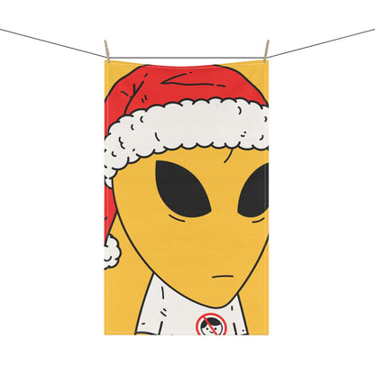 Alien Christmas Santa Space Character Holiday Winter Season Kitchen Towel