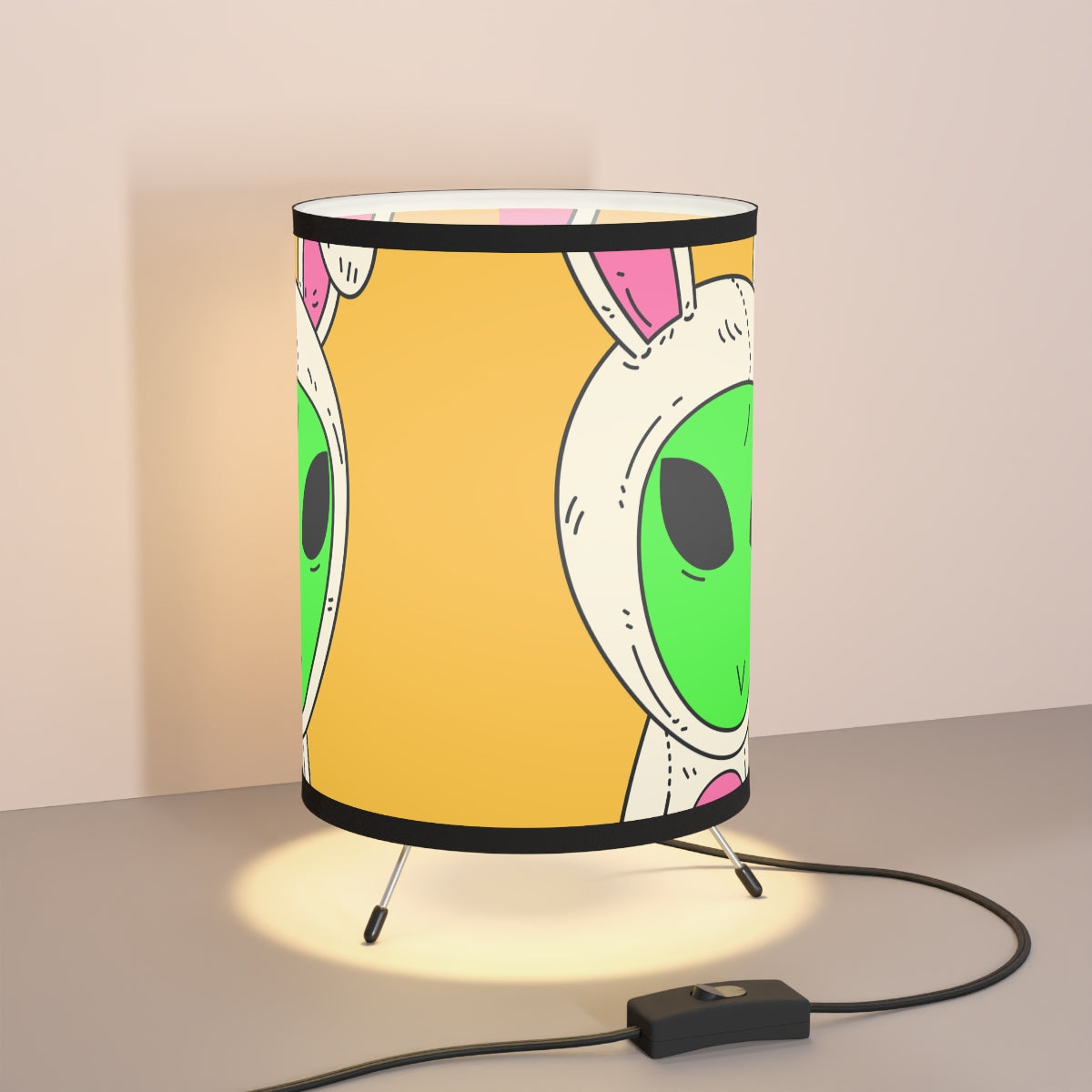 Happy Bunny Easter Costume Alien Tripod Lamp with High-Res Printed Shade, US\CA plug