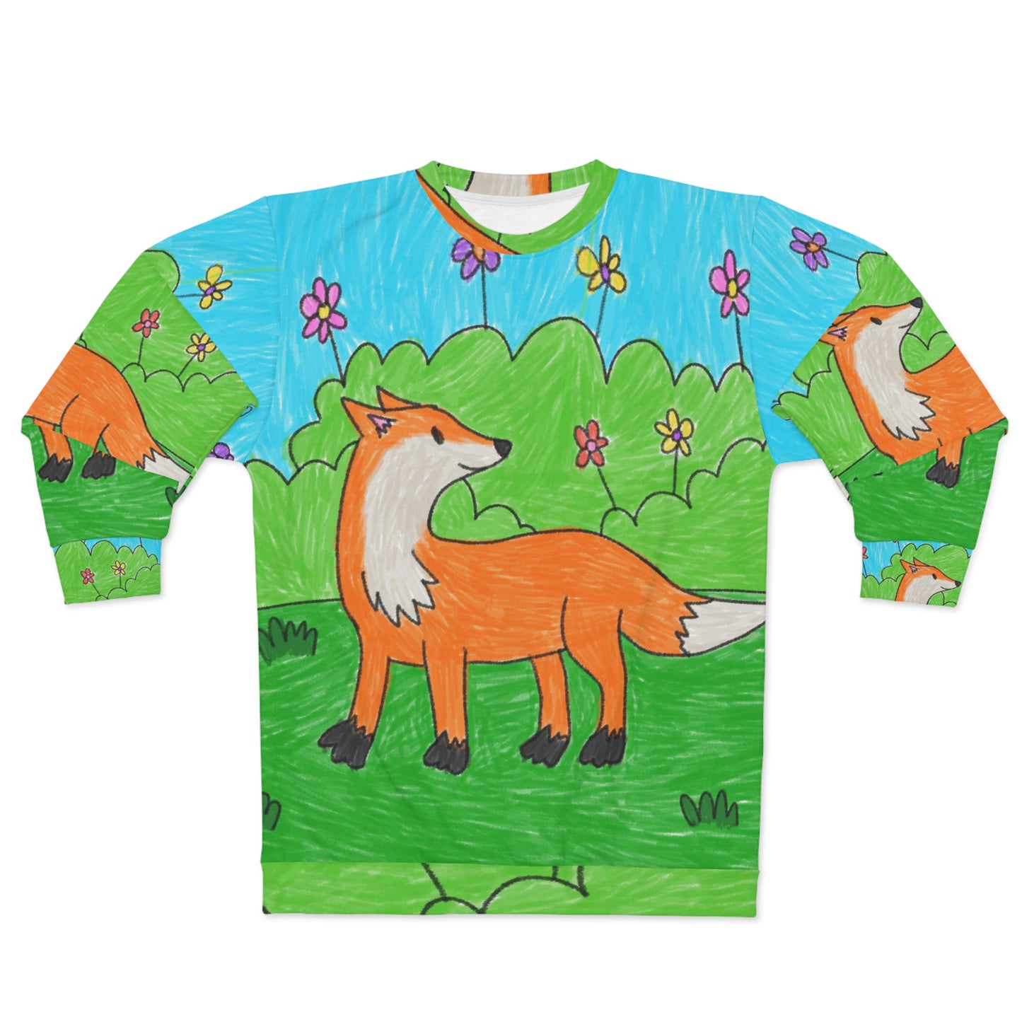 Fox Woodland Animal Foxy AOP Unisex Sweatshirt